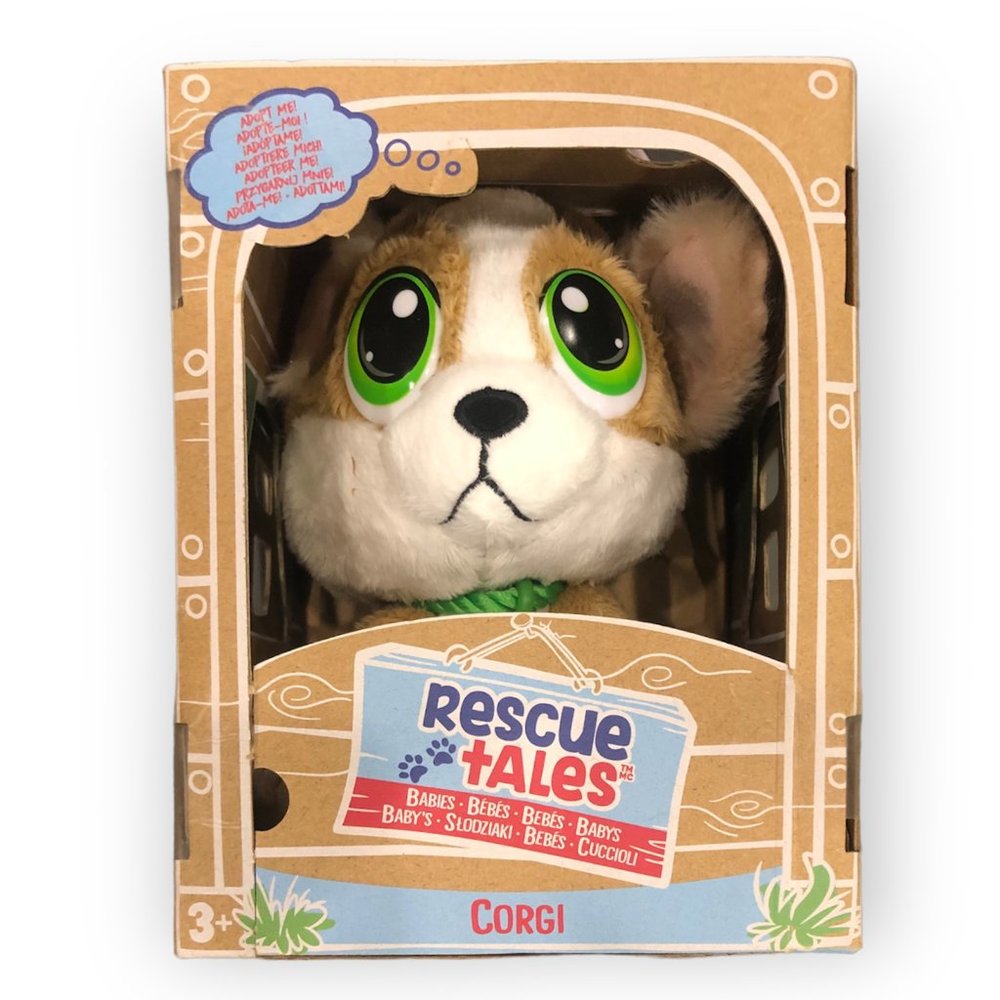 NEW Little Tikes Rescue Tales Babies Corgi Puppy Plush w Doghouse Adopt me today